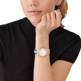  Shop Authentic Michael Kors Lenox Three Hand Silver Dial Gold Steel Strap Watch For Women - MK7361 - Luxxuri