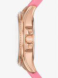  Shop Authentic Michael Kors Mini Pilot Quartz Rose Gold Dial Pink Silicone Strap Watch For Women - MK7375 - Luxxuri