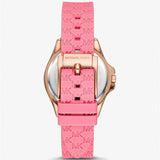  Shop Authentic Michael Kors Mini Pilot Quartz Rose Gold Dial Pink Silicone Strap Watch For Women - MK7375 - Luxxuri
