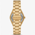  Shop Authentic Michael Kors Lennox Three Hand Gold Dial Gold Steel Strap Watch For Women - MK7289 - Luxxuri