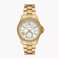  Shop Authentic Michael Kors Everest Three Hand Mother of Pearl White Dial Gold Steel Strap Watch For Women - MK7401 - Luxxuri