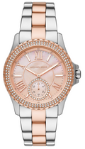  Shop Authentic Michael Kors Everest Three Hand Rose Gold Dial Two Tone Steel Strap Watch For Women - MK7402 - Luxxuri