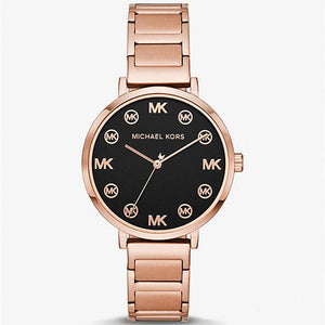 Shop Authentic Michael Kors Addyson Quartz Black Dial Gold Steel Strap Watch for Women - MK7416 - Luxxuri