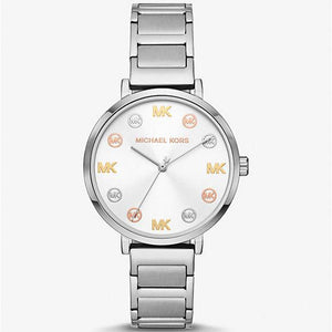  Shop Authentic Michael Kors Addyson Quartz Silver Dial Silver Steel Strap Watch for Women - MK7417 - Luxxuri