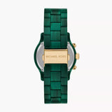  Shop Authentic Michael Kors Runway Chronograph Green Dial Green Steel Strap Watch for Women - MK7422 - Luxxuri