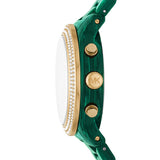  Shop Authentic Michael Kors Runway Chronograph Green Dial Green Steel Strap Watch for Women - MK7422 - Luxxuri