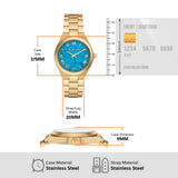  Shop Authentic Michael Kors Lennox Analog Blue Dial Gold Steel Strap Watch for Women - MK7460 - Luxxuri