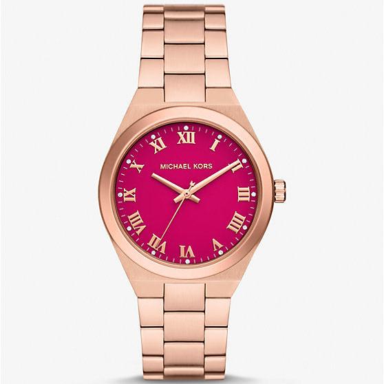  Shop Authentic Michael Kors Lennox Analog Pink Dial Rose Gold Steel Strap Watch for Women - MK7462 - Luxxuri