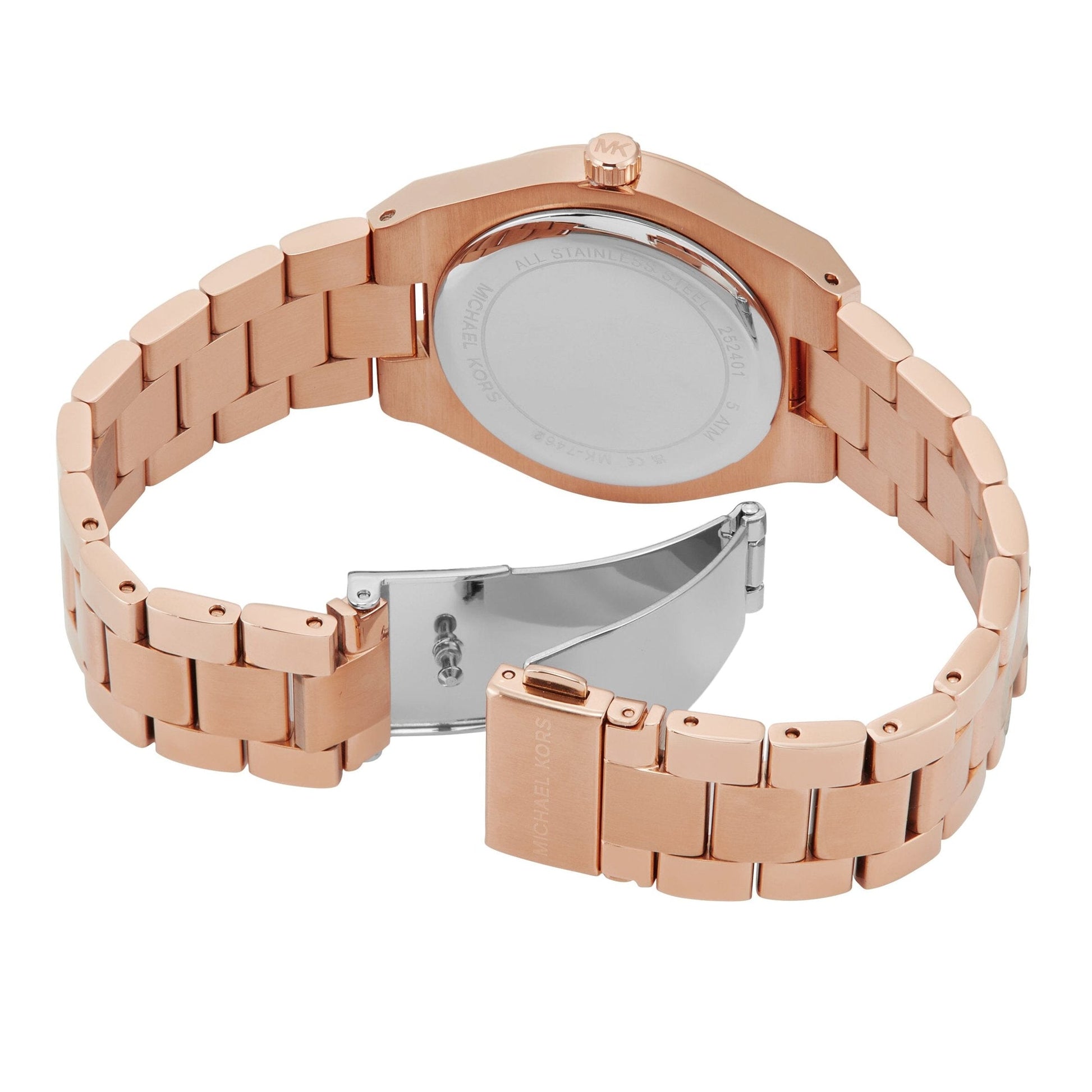  Shop Authentic Michael Kors Lennox Analog Pink Dial Rose Gold Steel Strap Watch for Women - MK7462 - Luxxuri