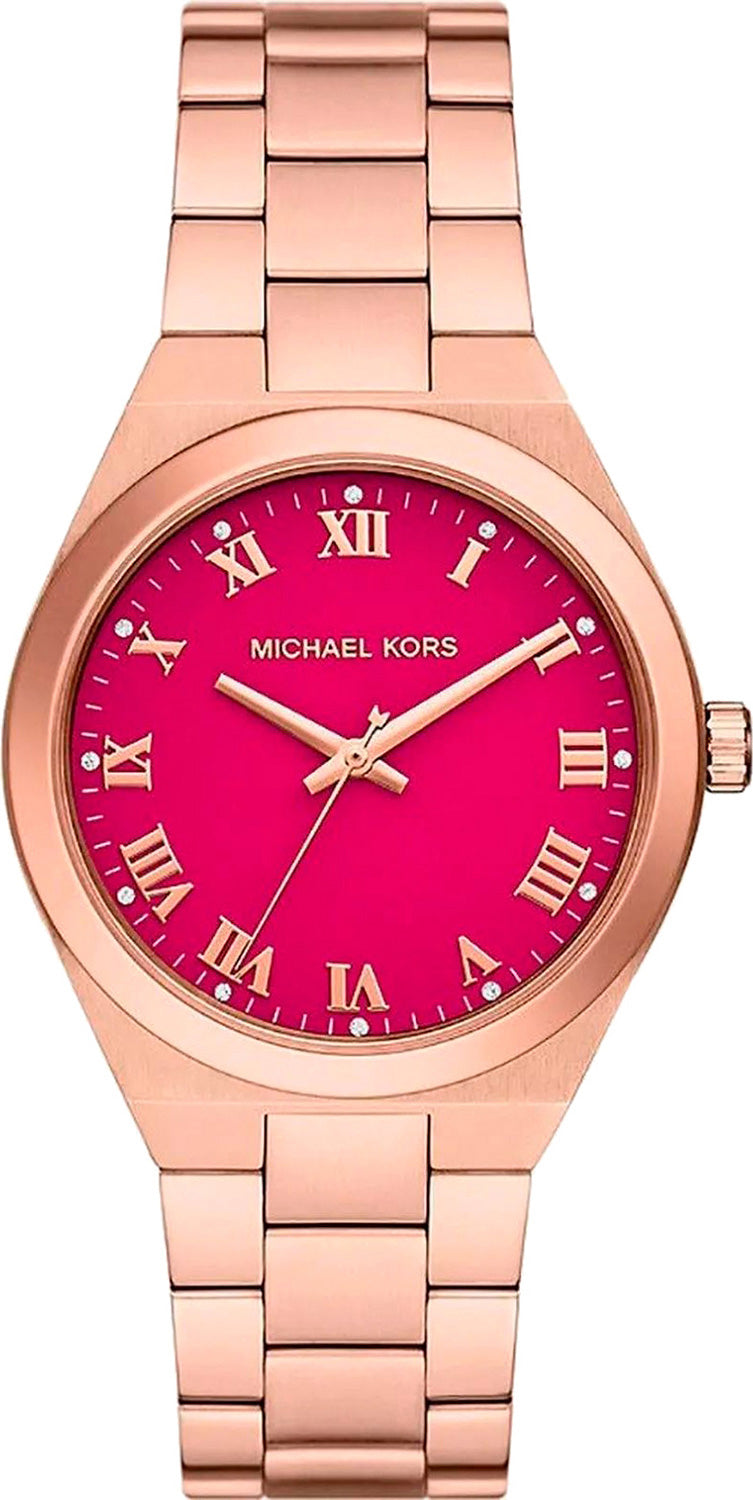  Shop Authentic Michael Kors Lennox Analog Pink Dial Rose Gold Steel Strap Watch for Women - MK7462 - Luxxuri