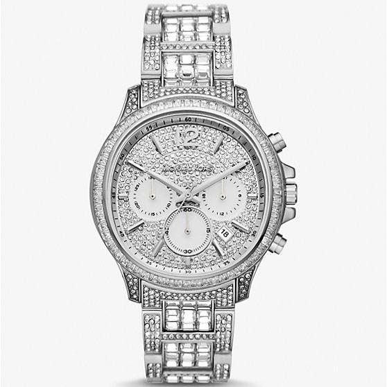 Michael Kors Sage Pavé Limited Edition Crystals Silver Dial Silver Steel Strap Watch for Women - MK7483LE