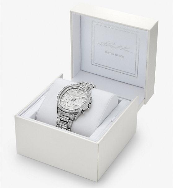  Shop Authentic Michael Kors Sage Pavé Limited Edition Crystals Silver Dial Silver Steel Strap Watch for Women - MK7483LE - Luxxuri