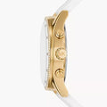  Shop Authentic Michael Kors Hadyn Chronograph White Dial White Rubber Strap Watch for Women - MK7484 - Luxxuri