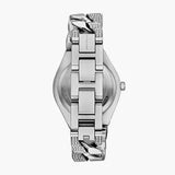  Shop Authentic Michael Kors Lennox Pave Three-Hand Crystals Silver Dial Silver Steel Strap Watch for Women - MK7488 - Luxxuri