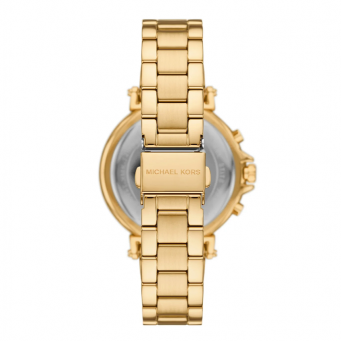 Michael Kors Maren Chronograph Gold Dial Gold Steel Strap Watch for Women - MK7493