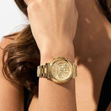  Shop Authentic Michael Kors Maren Chronograph Gold Dial Gold Steel Strap Watch for Women - MK7493 - Luxxuri