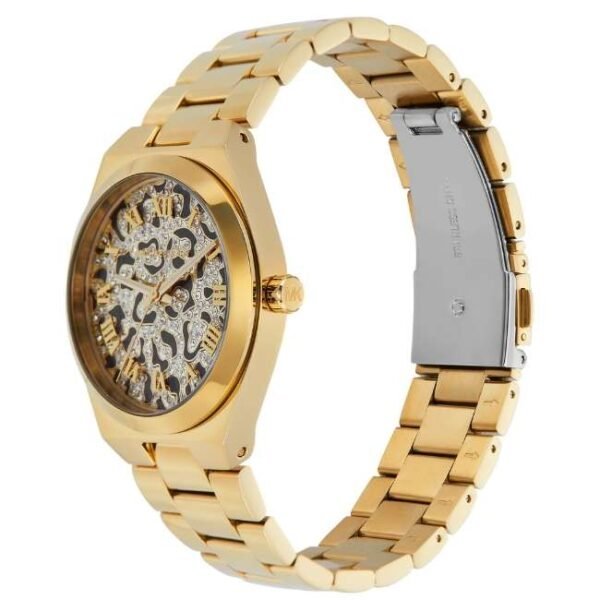Michael Kors Lennox Three-Hand Gold Dial Gold Steel Strap Watch for Women - MK7500