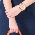 Michael Kors Runway Chronograph Rose Gold Dial Rose Gold Steel Strap Watch for Men - MK8096