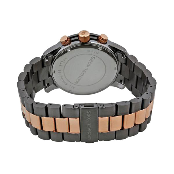  Shop Authentic Michael Kors Runway Chronograph Grey Dial Two Tone Steel Strap Unisex Watch - MK8189 - Luxxuri