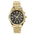  Shop Authentic Michael Kors Lexington Chronograph Black Dial Gold Steel Strap Watch for Men - MK8286 - Luxxuri