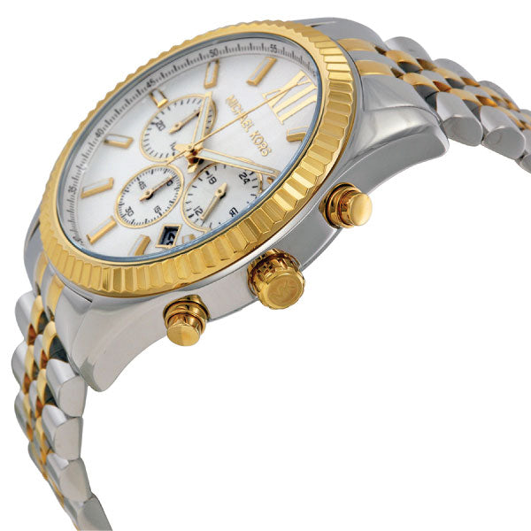  Shop Authentic Michael Kors Lexington Silver Dial Two Tone Steel Strap Watch for Men - MK8344 - Luxxuri