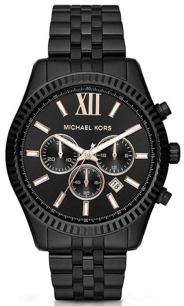  Shop Authentic Michael Kors Lexington Chronograph Black Dial Black Steel Strap Watch For Men - MK8467 - Luxxuri