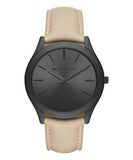  Shop Authentic Michael Kors Slim Runway Black Dial Beige Leather Strap Watch For Men - MK8510 - Luxxuri