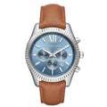  Shop Authentic Michael Kors Lexington Chronograph Blue Dial Brown Leather Strap Watch For Men - MK8537 - Luxxuri