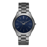  Shop Authentic Michael Kors Slim Runway Blue Dial Grey Steel Strap Watch For Men - MK8584 - Luxxuri