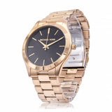  Shop Authentic Michael Kors Slim Runway Quartz Black Dial Gold Steel Strap Watch For Men - MK8621 - Luxxuri