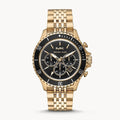  Shop Authentic Michael Kors Bayville Chronograph Black Dial Gold Steel Strap Watch For Men - MK8726 - Luxxuri