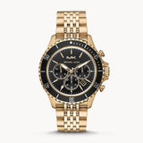  Shop Authentic Michael Kors Bayville Chronograph Black Dial Gold Steel Strap Watch For Men - MK8726 - Luxxuri