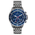  Shop Authentic Michael Kors Bayville Chronograph Blue Dial Grey Steel Strap Watch For Men - MK8727 - Luxxuri