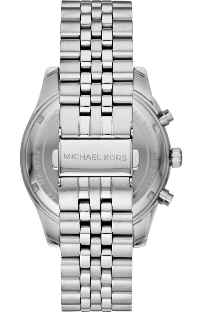  Shop Authentic Michael Kors Lexington Chronograph Brown Dial Silver Steel Strap Watch For Men - MK8732 - Luxxuri
