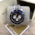  Shop Authentic Michael Kors Bayville Chronograph Black Dial Silver Steel Strap Watch For Men - MK8749 - Luxxuri