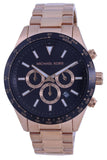  Shop Authentic Michael Kors Layton Chronograph Black Dial Rose Gold Steel Strap Watch For Men - MK8824 - Luxxuri