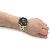  Shop Authentic Michael Kors Brecken Chronograph Black Dial Gold Steel Strap Watch For Men - MK8848 - Luxxuri