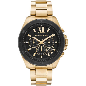  Shop Authentic Michael Kors Brecken Chronograph Black Dial Gold Steel Strap Watch For Men - MK8848 - Luxxuri