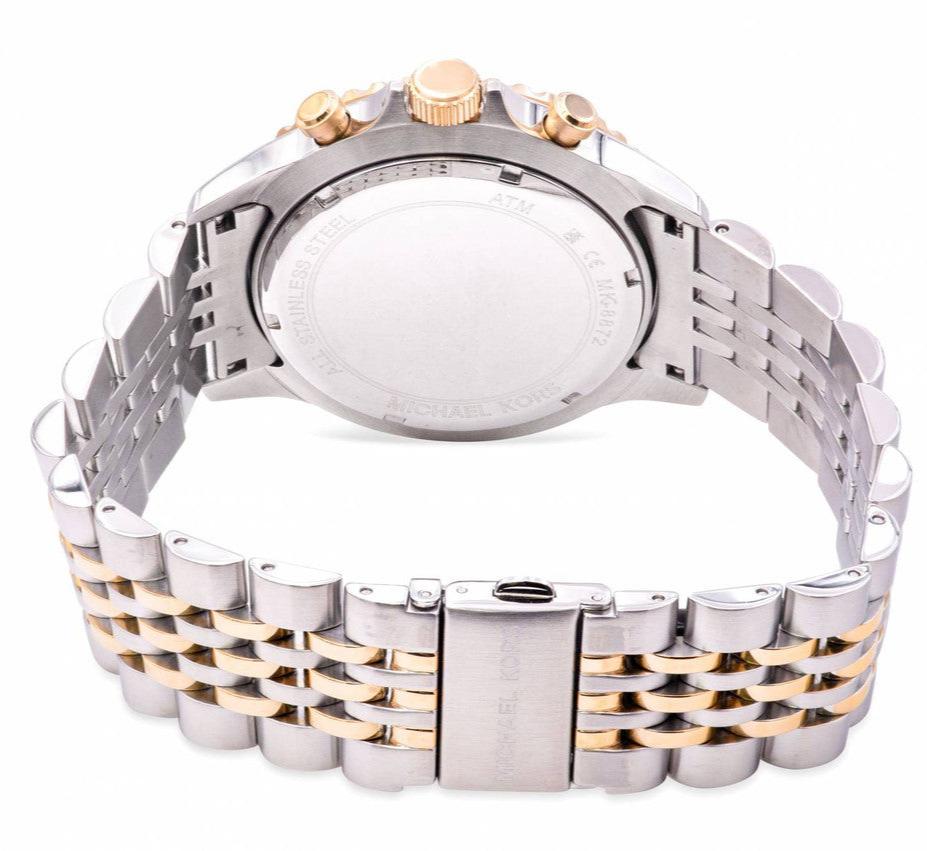  Shop Authentic Michael Kors Bayville Chronograph Black Dial Two Tone Steel Strap Watch For Women - MK8872 - Luxxuri