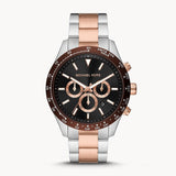  Shop Authentic Michael Kors Layton Chronograph Black Dial Two Tone Steel Strap Watch For Men - MK8913 - Luxxuri