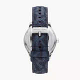  Shop Authentic Michael Kors Benning Three Hand Silver Dial Blue Leather Strap Watch For Men - MK8930 - Luxxuri
