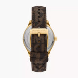  Shop Authentic Michael Kors Benning Three Hand Gold Dial Brown Leather Strap Watch For Men - MK8931 - Luxxuri