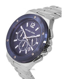  Shop Authentic Michael Kors Lennox Chronograph Blue Dial Silver Steel Strap Watch For Men - MK8938 - Luxxuri