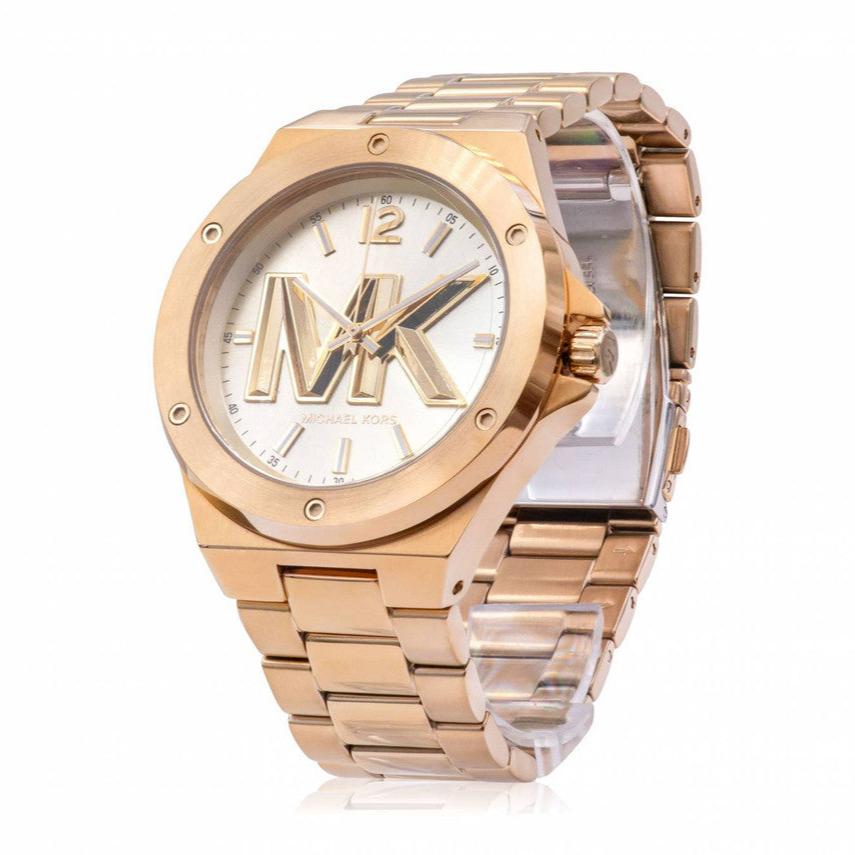  Shop Authentic Michael Kors Lennox Three-Hand Quartz Gold Dial Gold Steel Strap Watch For Men - MK8939 - Luxxuri