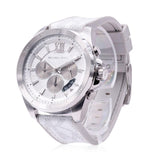  Shop Authentic Michael Kors Brecken Chronograph Silver Dial White Leather Strap Watch For Men - MK8949 - Luxxuri