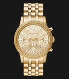  Shop Authentic Michael Kors Hutton Chronograph Gold Dial Gold Steel Strap Watch For Men - MK8953 - Luxxuri