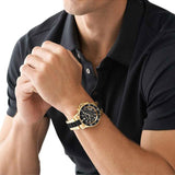  Shop Authentic Michael Kors Everest Chronograph Black Dial Two Tone Steel Strap Watch For Men - MK8979 - Luxxuri