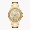 Shop Authentic Michael Kors Lennox Chronograph Gold Dial Gold Steel Strap Watch For Men - MK8989 - Luxxuri