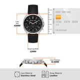  Shop Authentic Michael Kors Sullivan Chronograph Black Dial Black Leather Strap Watch For Men - MK8997 - Luxxuri