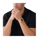  Shop Authentic Michael Kors Everest Three-Hand Black Dial Gold Steel Strap Watch For Men - MK9078 - Luxxuri